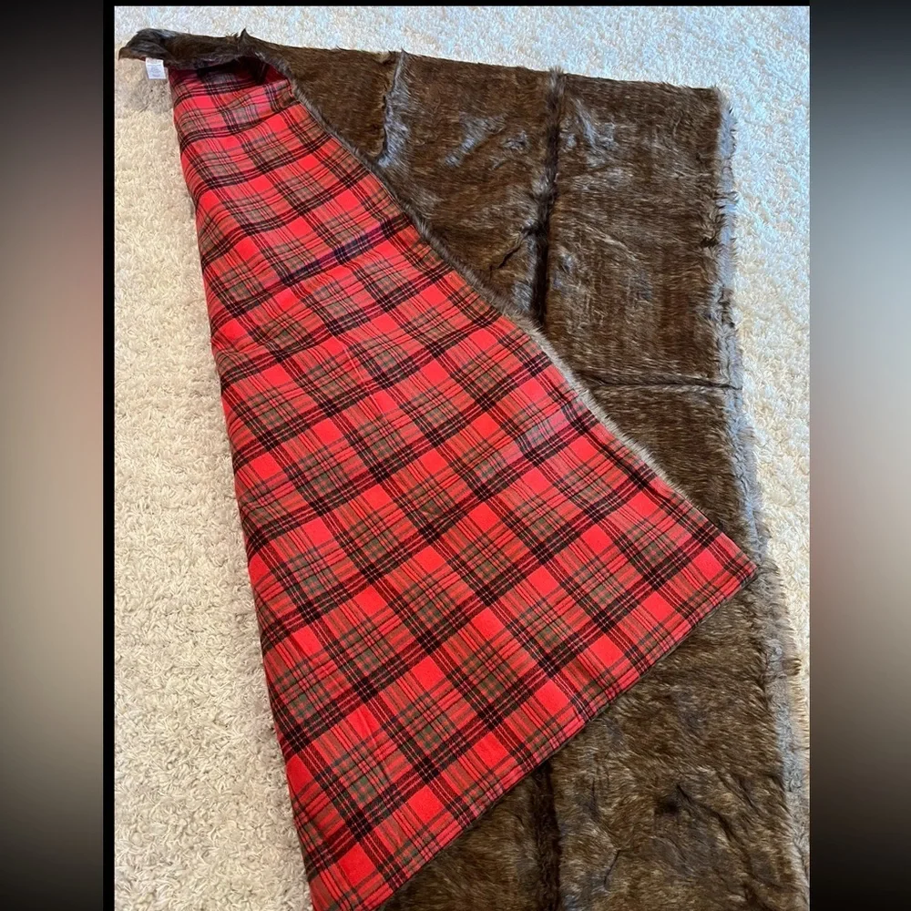 88. Faux Fur Throw Reversible Blanket